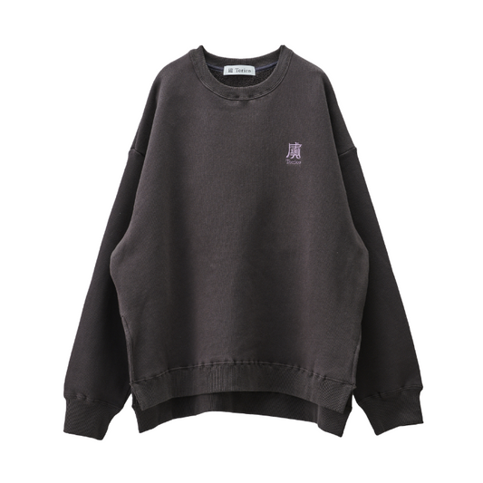 SIDE SLIT TORICO LOGO  SWEAT(BLACK)