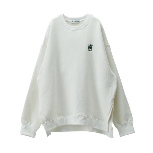 SIDE SLIT TORICO LOGO  SWEAT(WHITE)